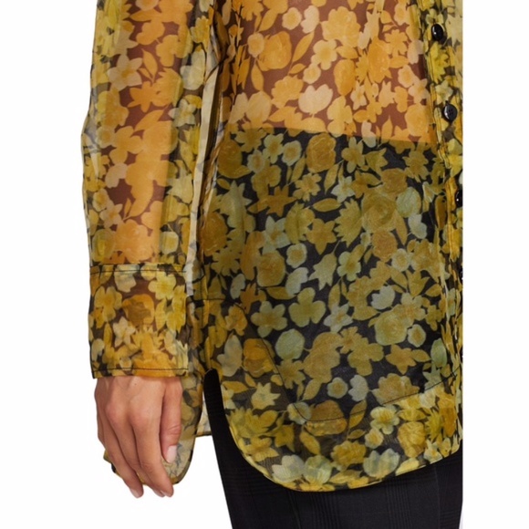 NEW Ganni Organza Shirt Top Flan 34 - Picture 5 of 17
